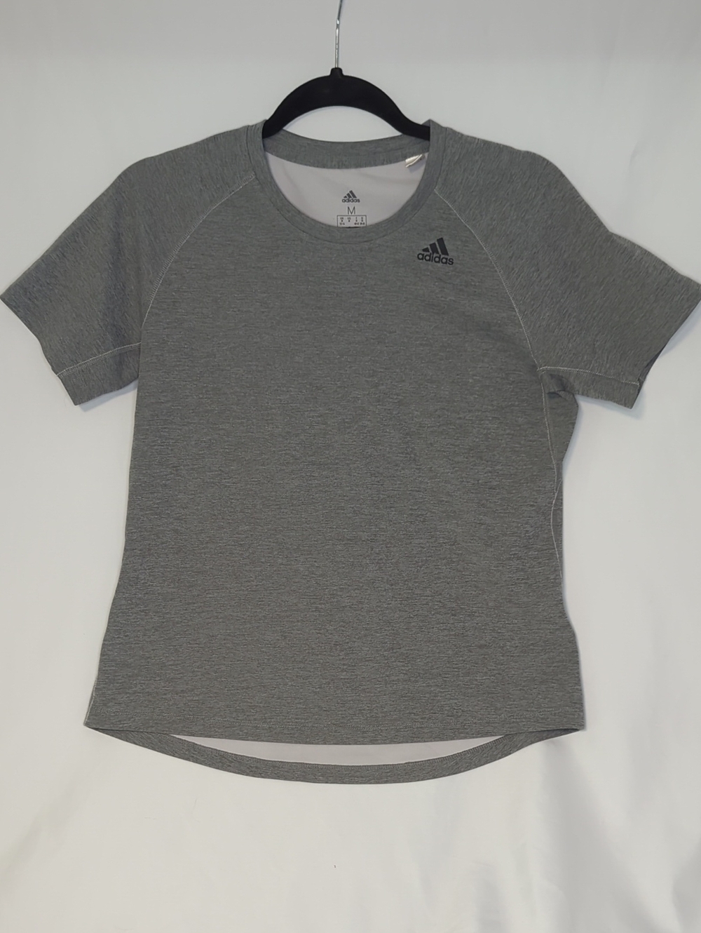 adidas Gray Heather Crewneck AEROREADY Performance Tee